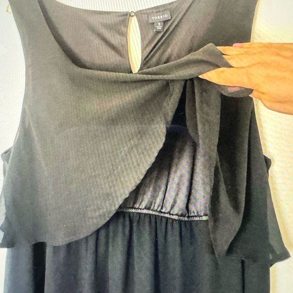 Torrid Two Tiered Black Cocktail, Party, Holiday, dress Plus Size 3 - Picture 5 of 11